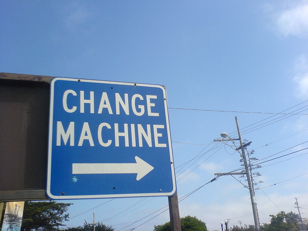  This photo, 'change machine,' is copyright © 2009 tracyshaun and made available under a [Creative Commons Attribution-ShareAlike 2.0 Generic License](https://creativecommons.org/licenses/by-sa/2.0/).